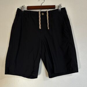 Patagonia Wavefarer Mens Shorts 32 Black Button Fly Drawstring Nylon Swim
